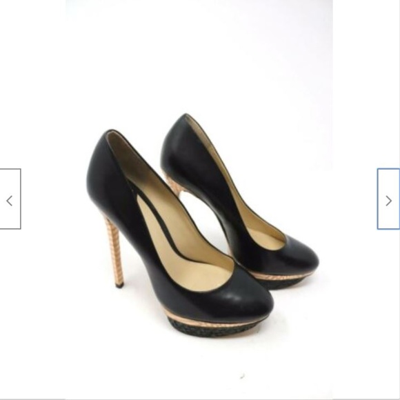 Brian Atwood Fontanne Leather Pumps - Picture 3 of 6